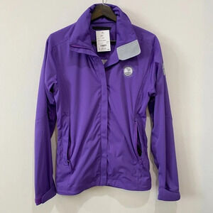 RARE Brand New Pebble Beach Purple Windbreaker Fitted Golf Jacket Size S - Cross